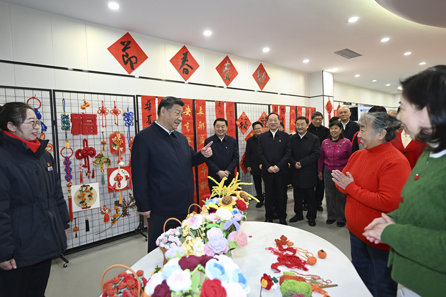 2025年1月23日，習(xí)近平總書(shū)記在沈陽(yáng)大東區(qū)長(zhǎng)安街道長(zhǎng)安小區(qū)社區(qū)黨群服務(wù)中心考察。
